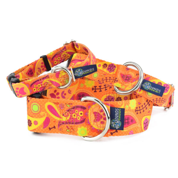 Orange Paisley Dog Collar – EarthStyle by 2 Hounds Design