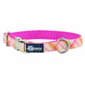 Pink Plaid Velvet Essential Dog Collar by 2 Hounds Design