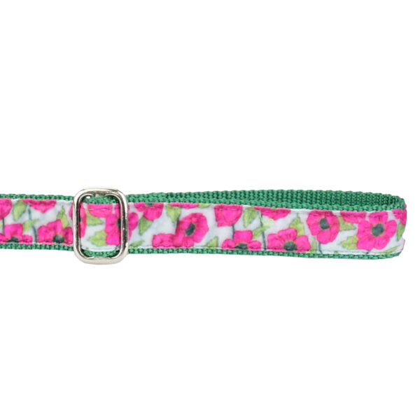Bold Poppies Velvet Dog Leash by 2 Hounds Design
