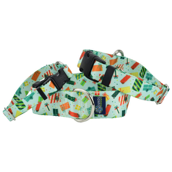 Presents Galore Buckle Martingale Dog Collar – EarthStyle by 2 Hounds Design