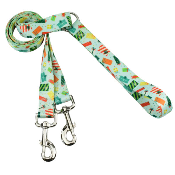 Presents Galore Double Connection Leash – EarthStyle by 2 Hounds Design