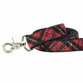 Classic Winter Plaid Velvet Dog Leash