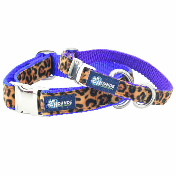 Soft Kitty Velvet Essential Martingale Dog Collar (Multiple Webbing Color Options) by 2 Hounds Design