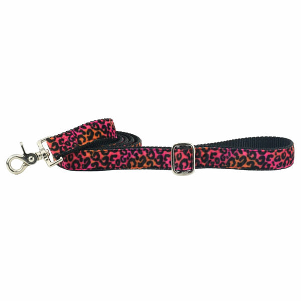 Wild Kitty Pink Velvet Dog Leash by 2 Hounds Design