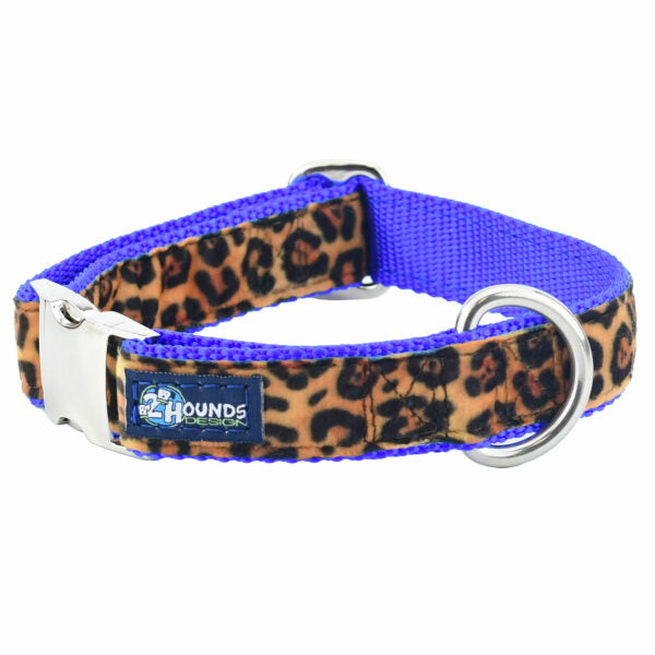 Soft Kitty Velvet Essential Dog Collar (Multiple Webbing Color Options) by 2 Hounds Design