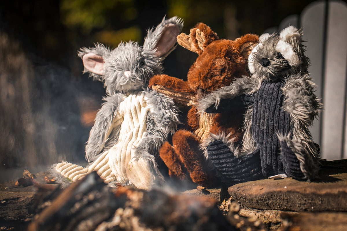 Redwood Raccoon X-Brace® Plush Dog Toy by HuggleHounds
