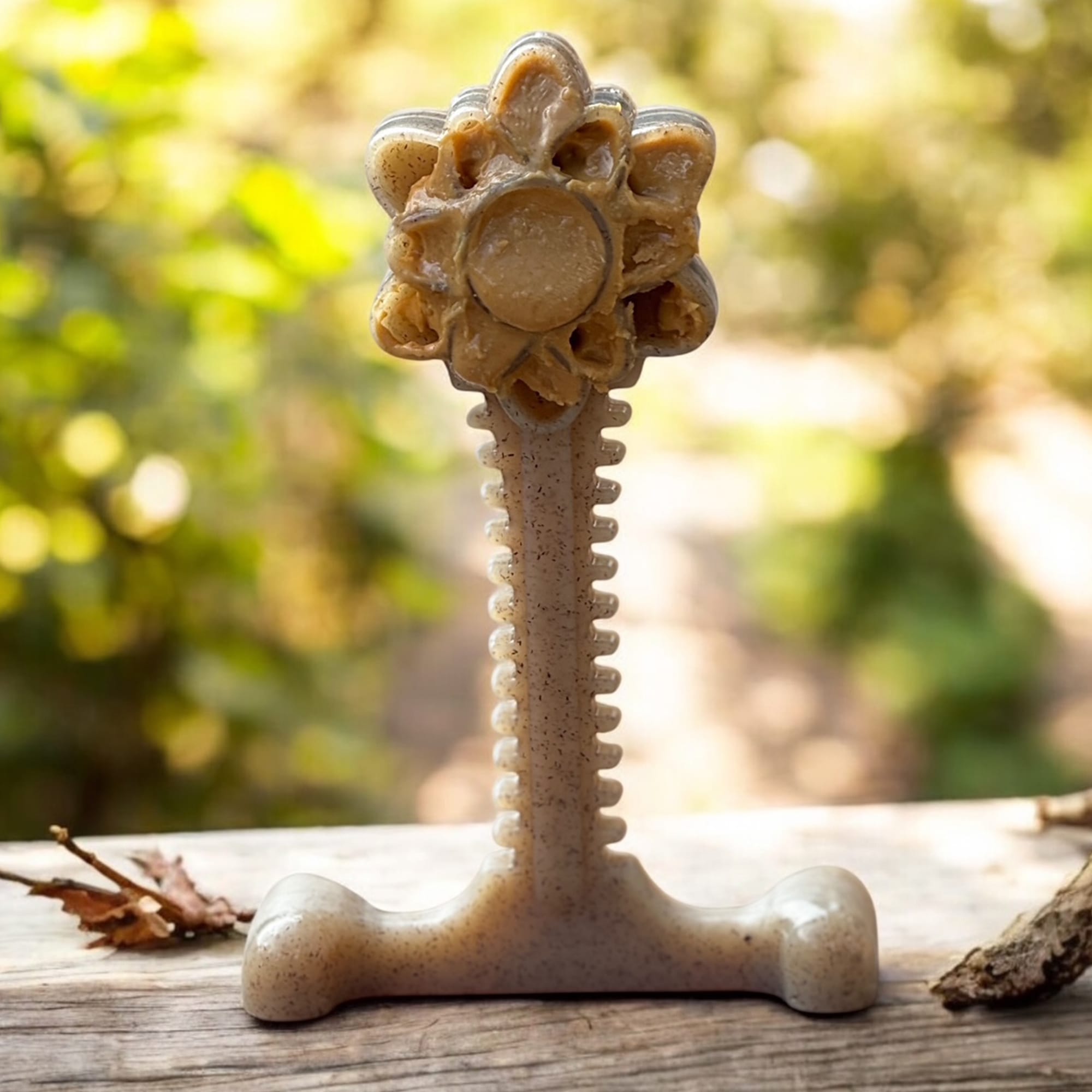 Honey Bone Dental Flower Tower - Indestructible Nylon Dog Chew Toy XL | USA by SodaPup/True Dogs, LLC