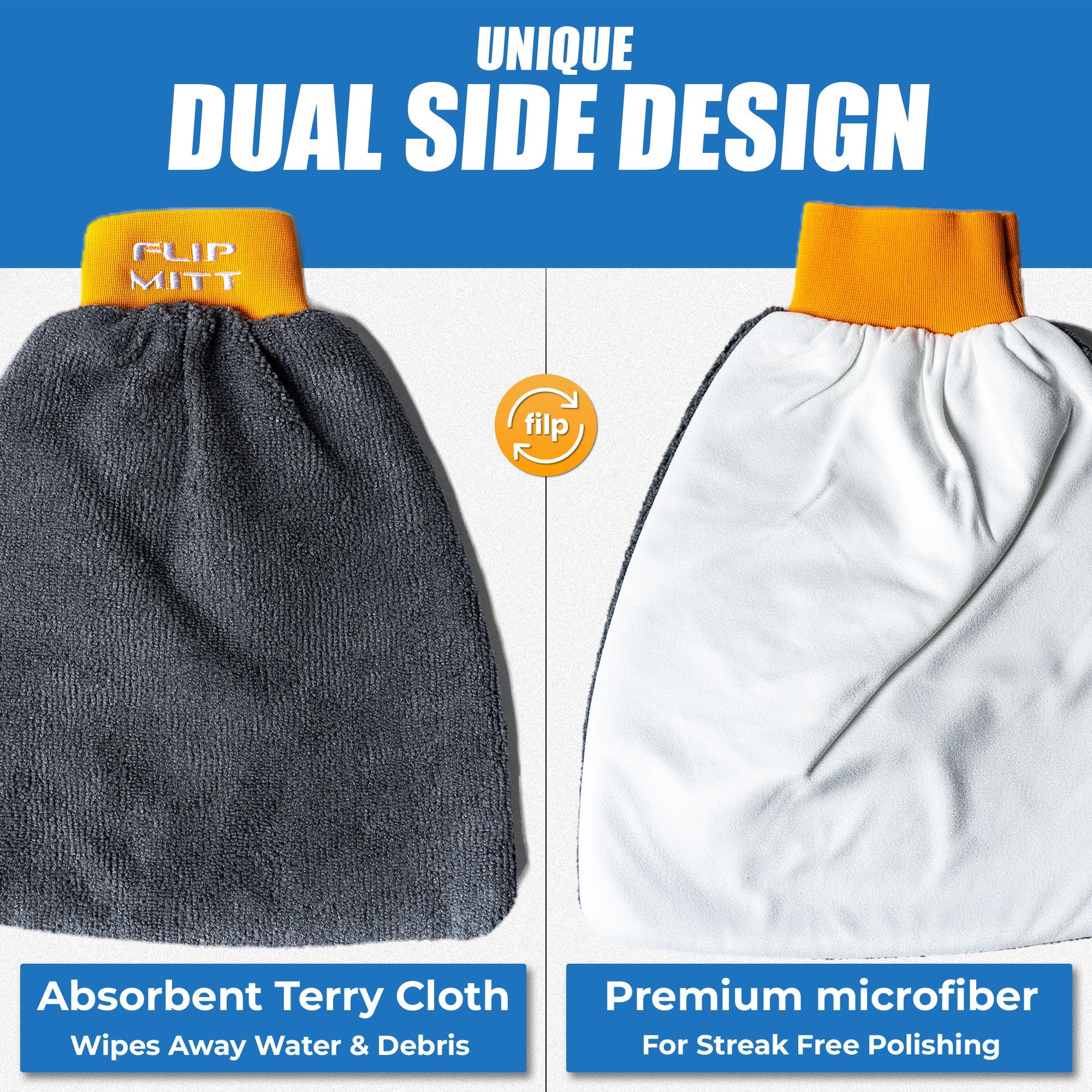 Flipper 2-in-1 Microfiber Aquarium Cleaning Mitt 1 Pack by Flipper Aquarium Products
