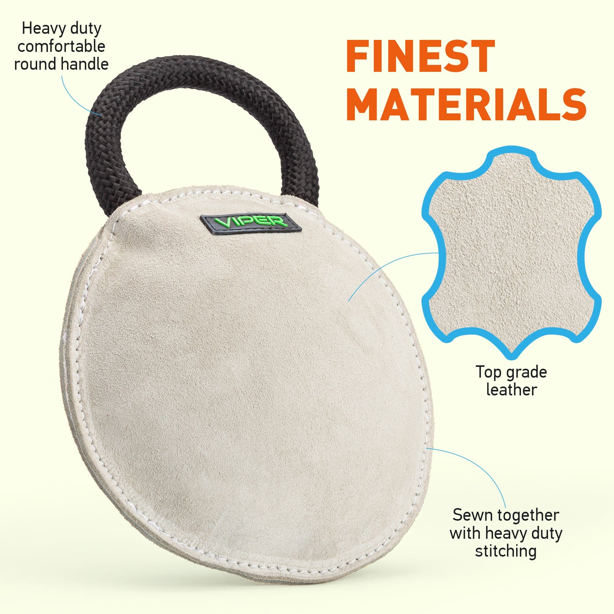 Viper Leather Round Bite Pillow by Dogline