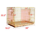 24-42" Collapsible Copper Gold Dog Crate GLD24-42 by Homey Pet Official