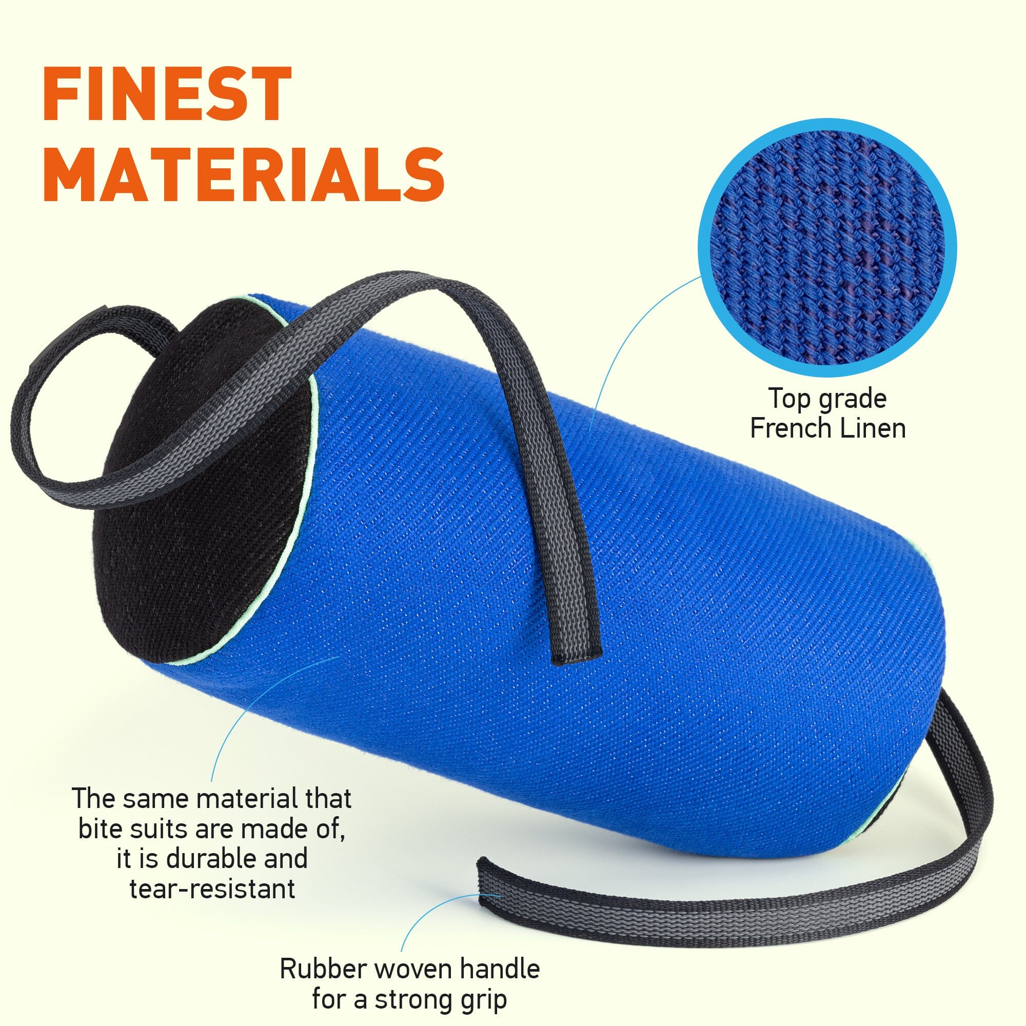 Viper French Linen Cylinder Bite Roll by Dogline