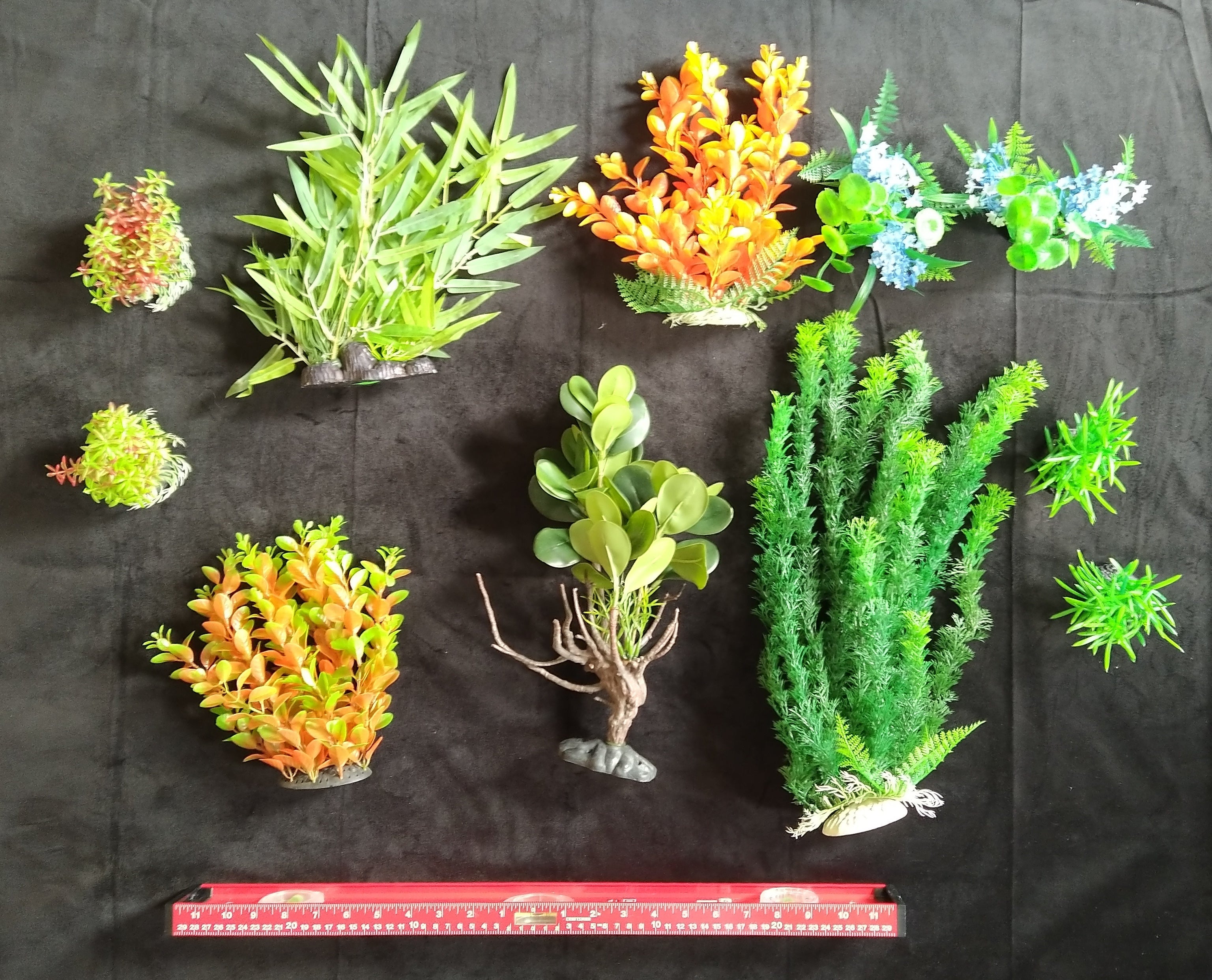 Premium Artificial Aquarium Plant Package for Fish Tank, Small Garden by Northeast Aquariums LLC