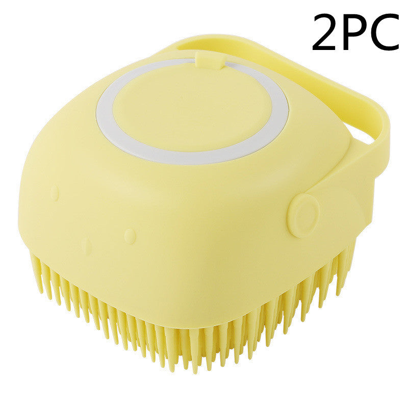 Silicone Dog Bath Massage Grooming Brush by Amazing Pet Bargains