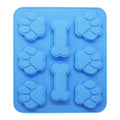 Dog Paw & Bone Shaped Kitchen Silicone Pet Treat Molds 8-Cavity by Love My Pet