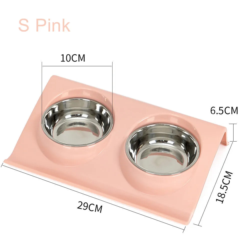Stainless Steel Pet Double Bowl