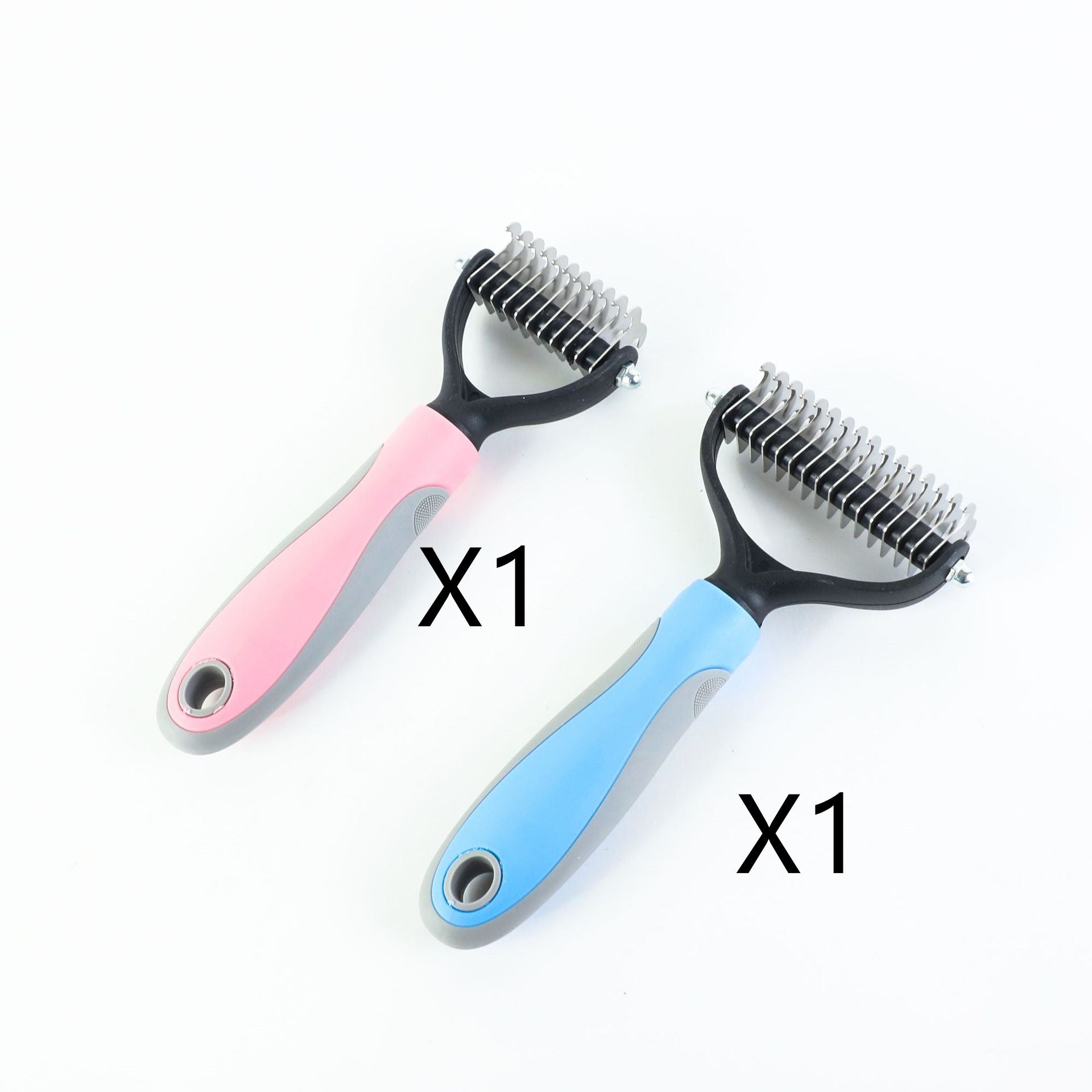 Stainless Double-sided Pet Brush Hair Removal Comb Grooming Dematting Dog Grooming Shedding Tools by VetsPetStore