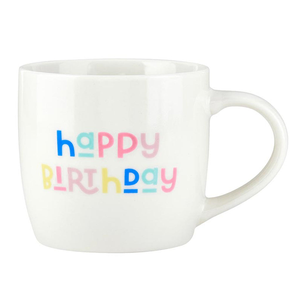3 Piece Happy Birthday Mug Cake Gift Set | Coffee Mug Mini Crown Cupcake Topper by The Bullish Store
