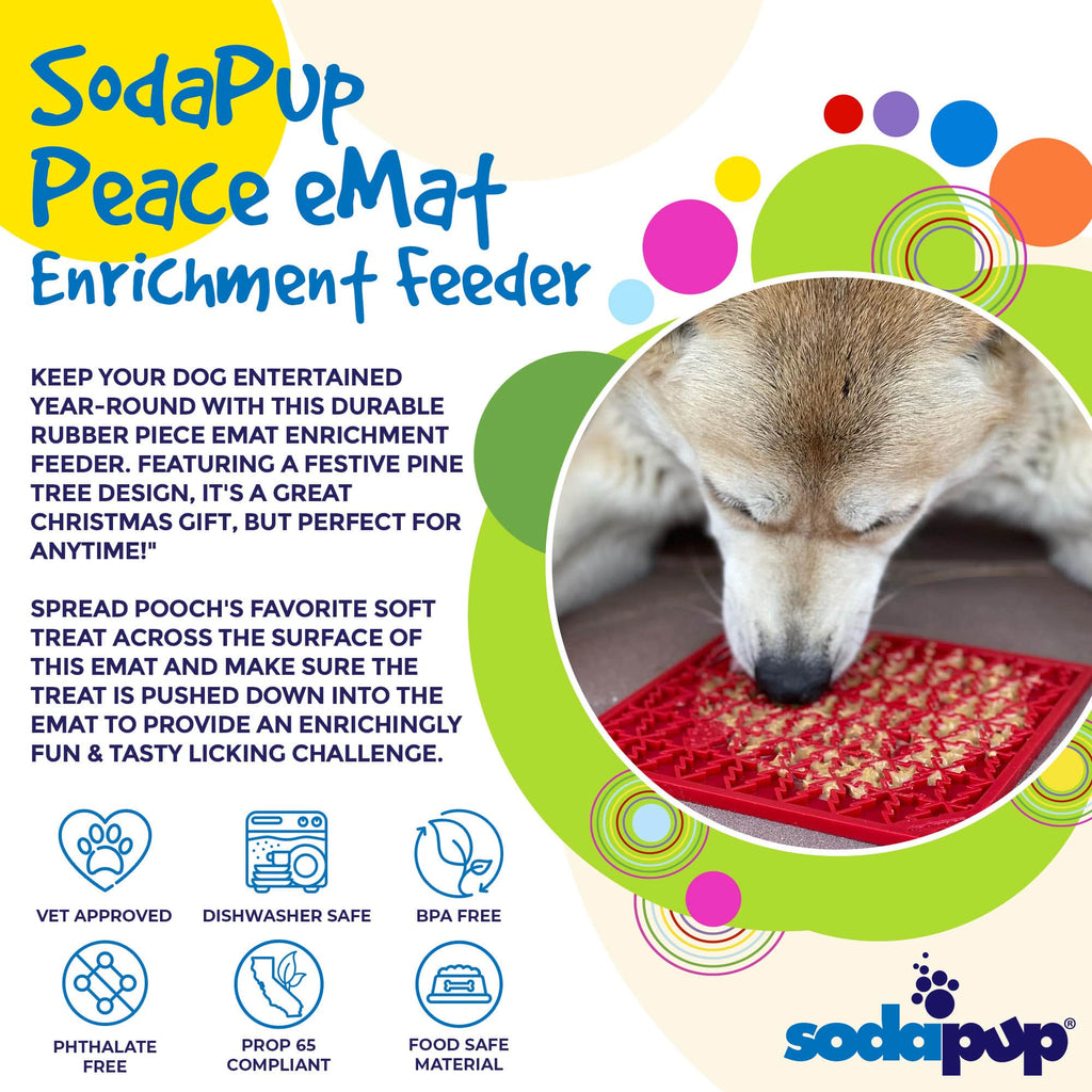 "Peace" Christmas Tree emat - Enrichment Lick Mat for Dogs and Cats | Christmas Tree design | SodaPup by SodaPup/True Dogs, LLC