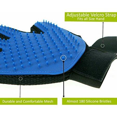 Mr. Peanut's 2 Pak HanD 259 Silicone Pins Pet Grooming Gloves by Mr. Peanut's Pet Carriers