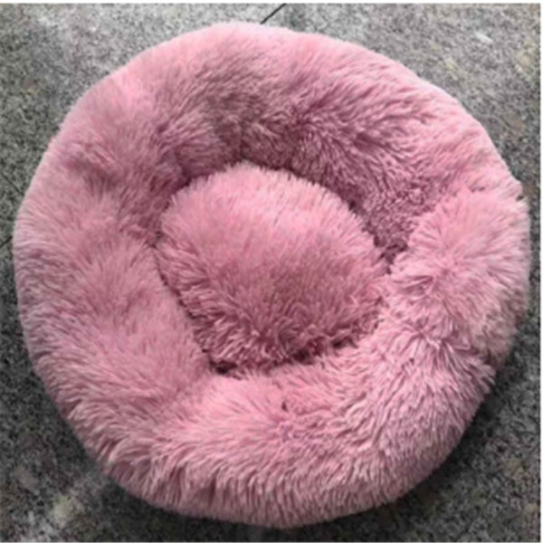 Round Long Hairy Autumn And Winter Nest Pad Cat Mattress by Amazing Pet Bargains