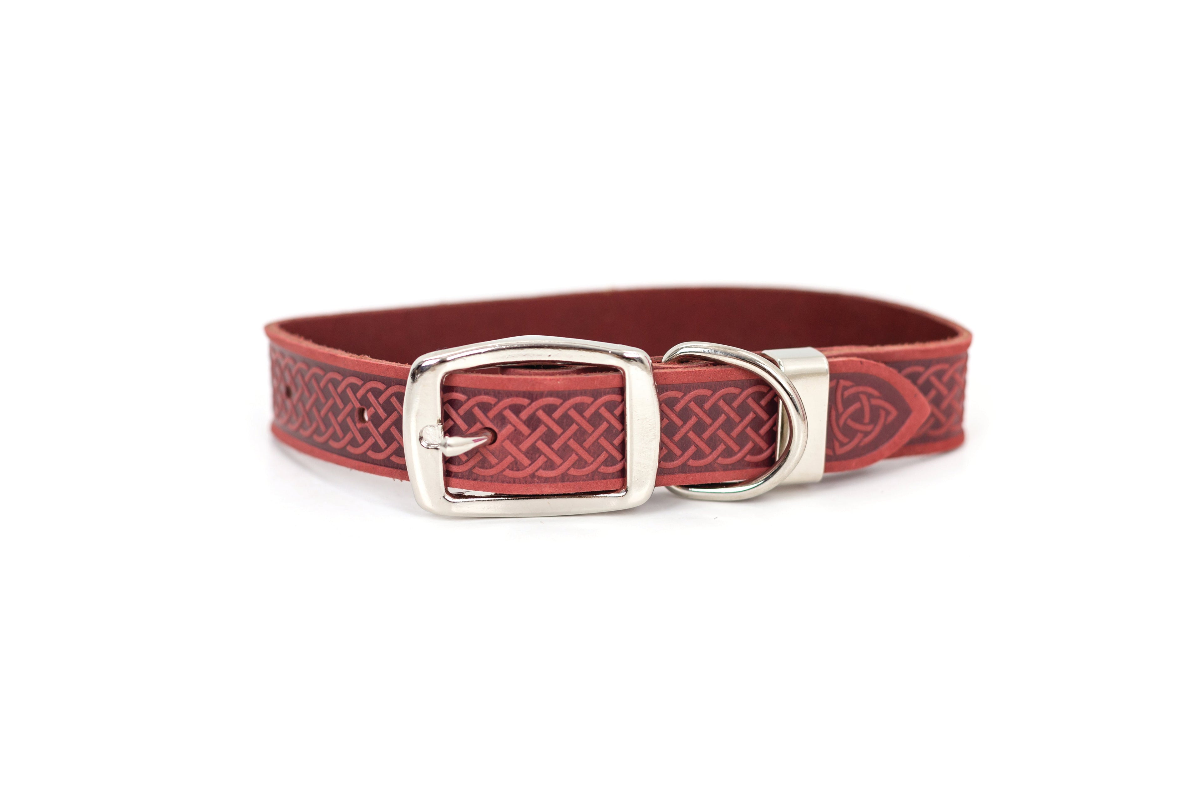 Celtic Double Buckle Style Leather Dog Collar by Euro-Dog Collars and Leads