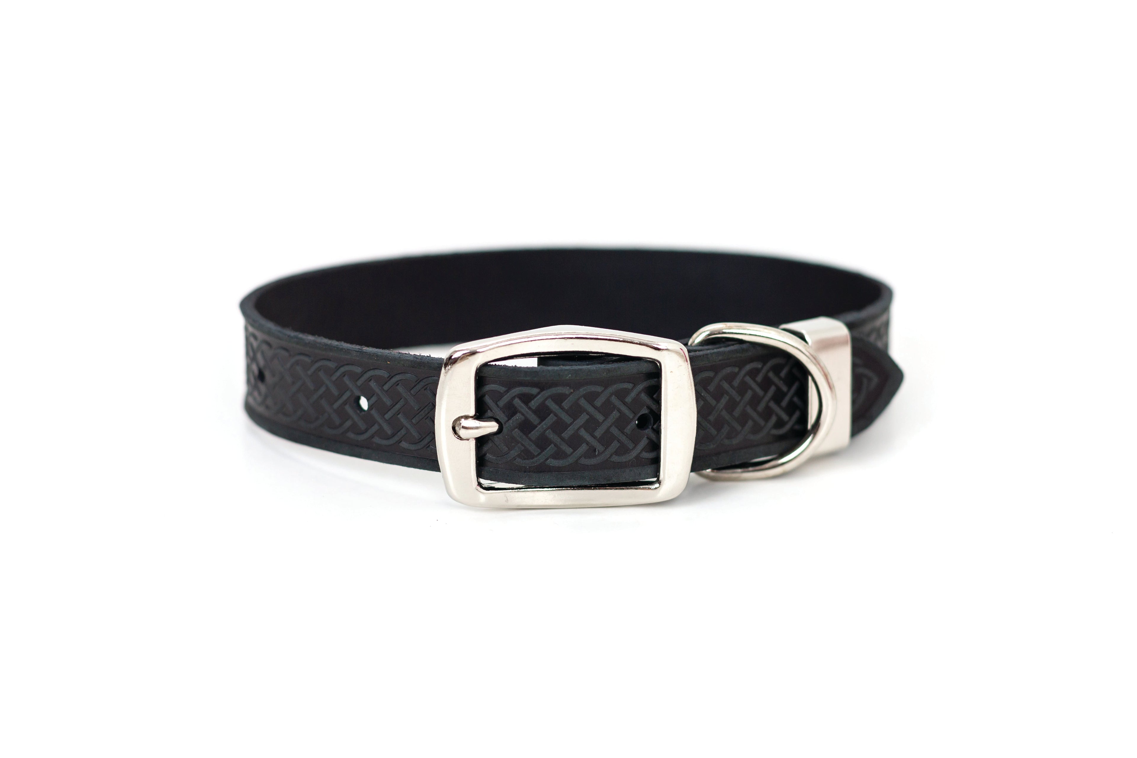 Celtic Double Buckle Style Leather Dog Collar by Euro-Dog Collars and Leads
