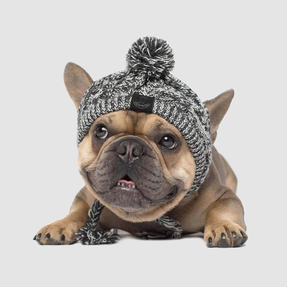 Autumn Winter Warm Knitted Pet Hats With Fluffy Ball by Furr Baby Gifts