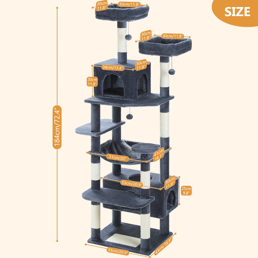 #1 Multi-Level Cat Tree Cat Tower with Scratching Post by Love My Pet