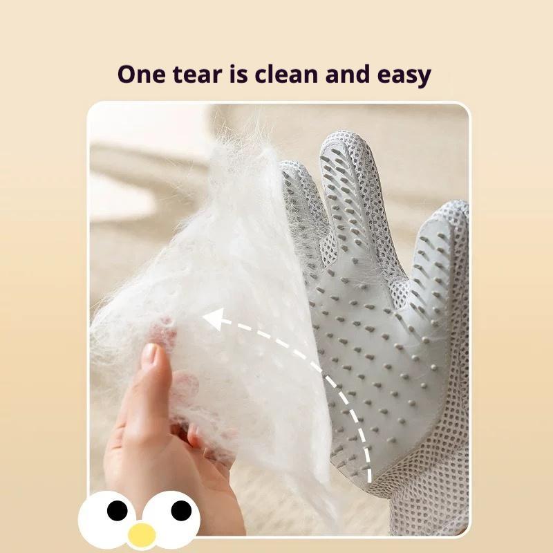 2-in-1 Pet Grooming Gloves & Brushes For Cats And Dogs by VetsPetStore