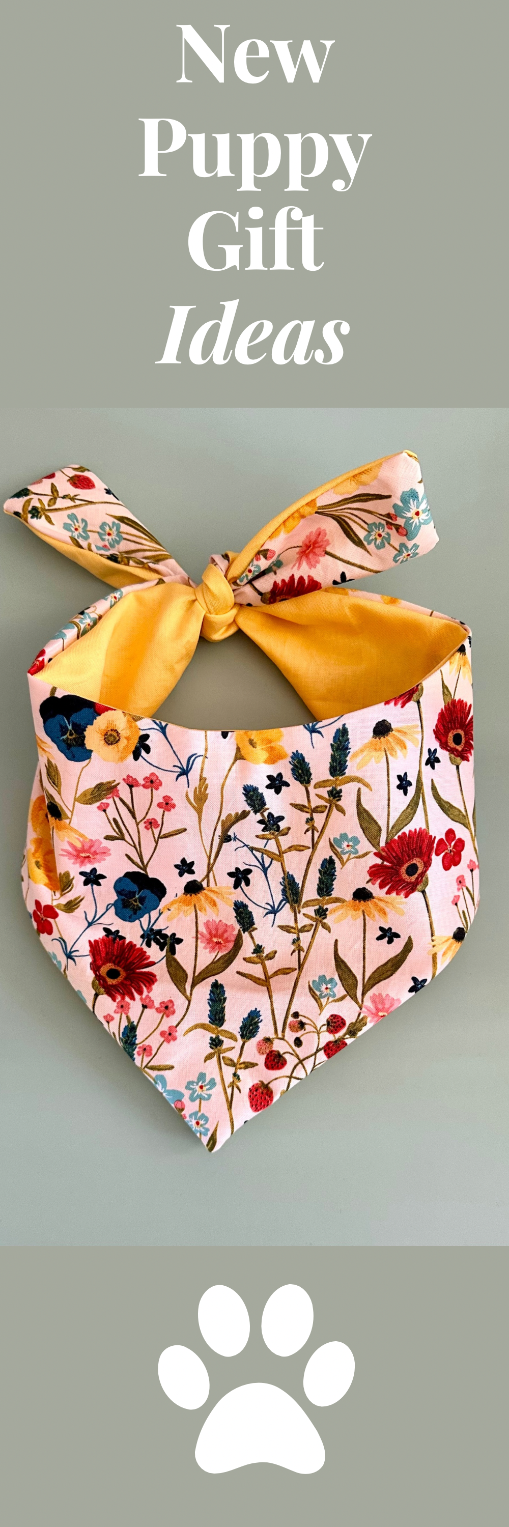 Spring Flowers Dog Bandana New Arrivals by Happy Tails Outfitters