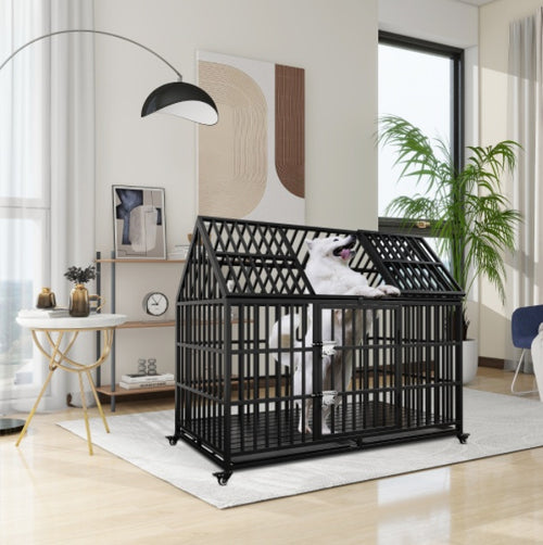 54 inch Heavy Duty Dog Crate for Large Dogs by VetsPetStore