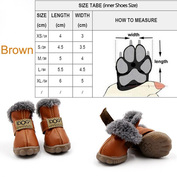 Dog Australia Waterproof Fleece-Lined Warm Dog Snow Boots by Furr Baby Gifts