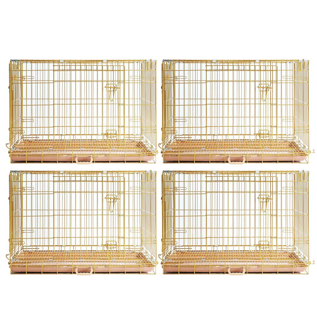 24-42" Collapsible Copper Gold Dog Crate GLD24-42 by Homey Pet Official