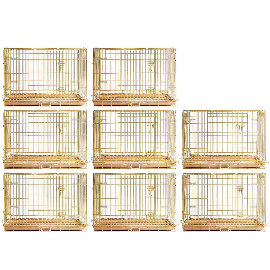 24-42" Collapsible Copper Gold Dog Crate GLD24-42 by Homey Pet Official