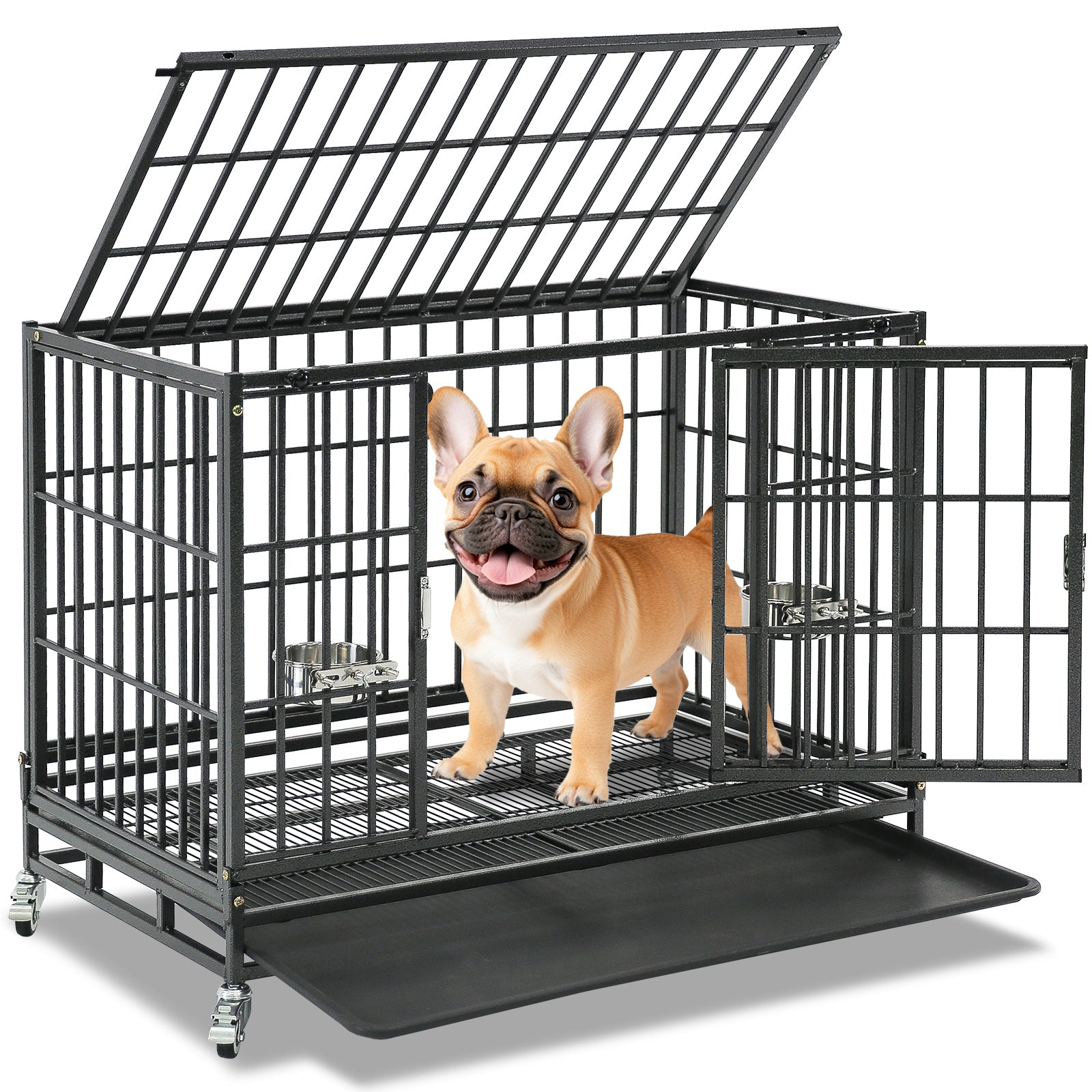 37" Stackable Heavy Duty Dog Crate 371D03 by Homey Pet Official
