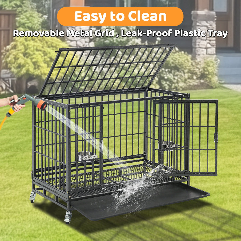 37" Stackable Heavy Duty Dog Crate 371D03 by Homey Pet Official