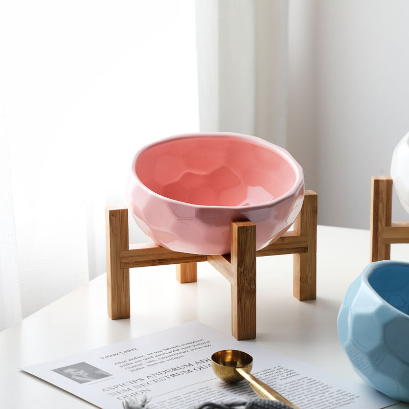 Pet bowl oblique mouth cat bowl food bowl dog bowl method bucket food bowl by Amazing Pet Bargains