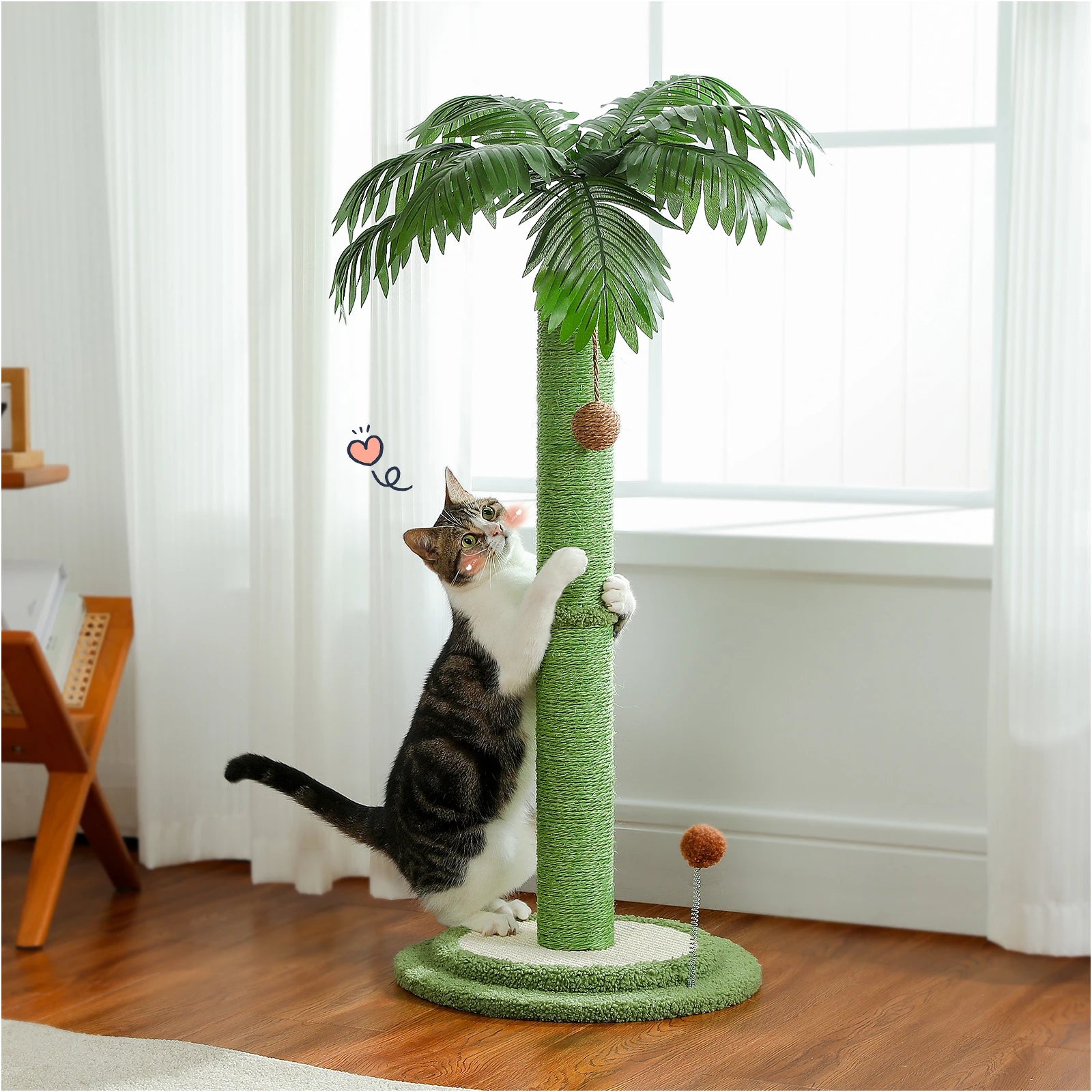 Cat Scratching Post with Interactive Balls Palm Tree by Love My Pet