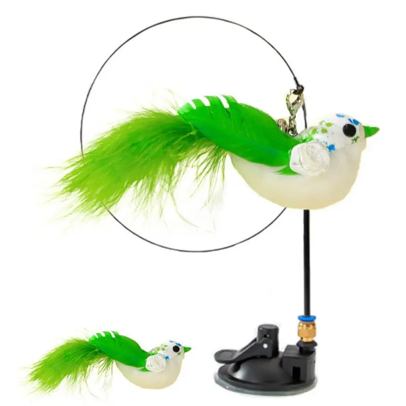 Interactive Cat Toy Feather Bird with Multiple Options by Love My Pet