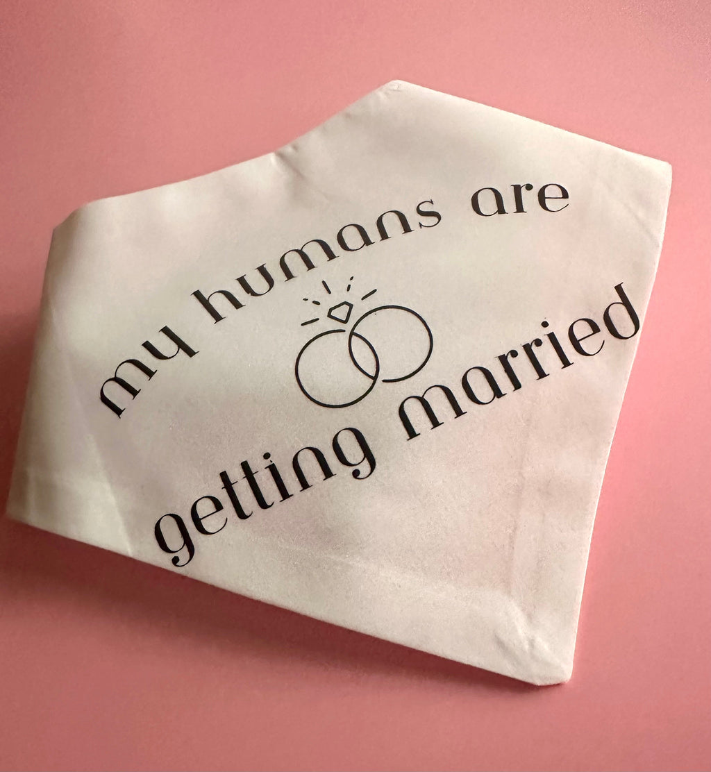 My Humans Are Getting Married Dog Bandana New Arrival by Happy Tails Outfitters