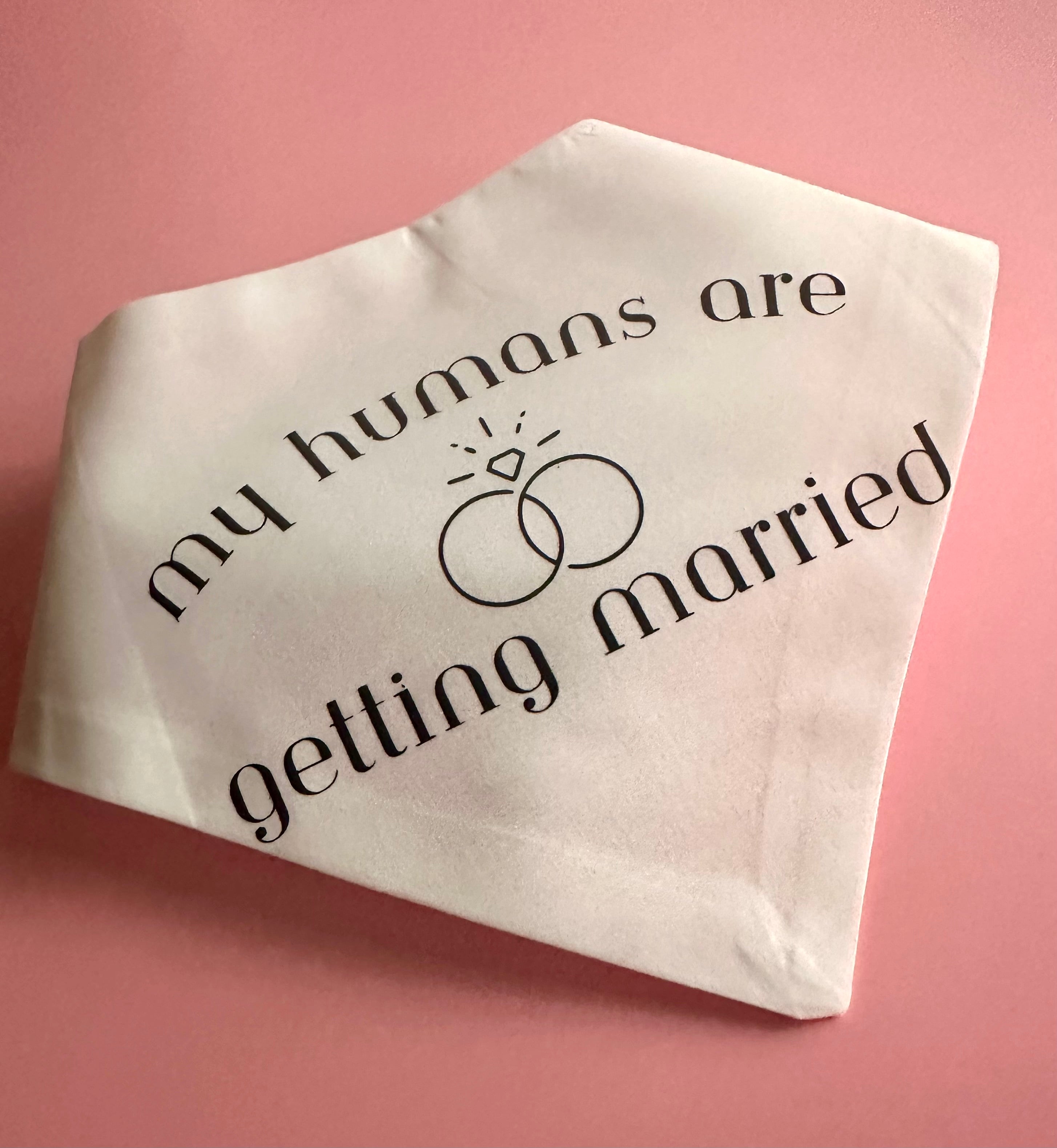 My Humans Are Getting Married Dog Bandana New Arrival by Happy Tails Outfitters