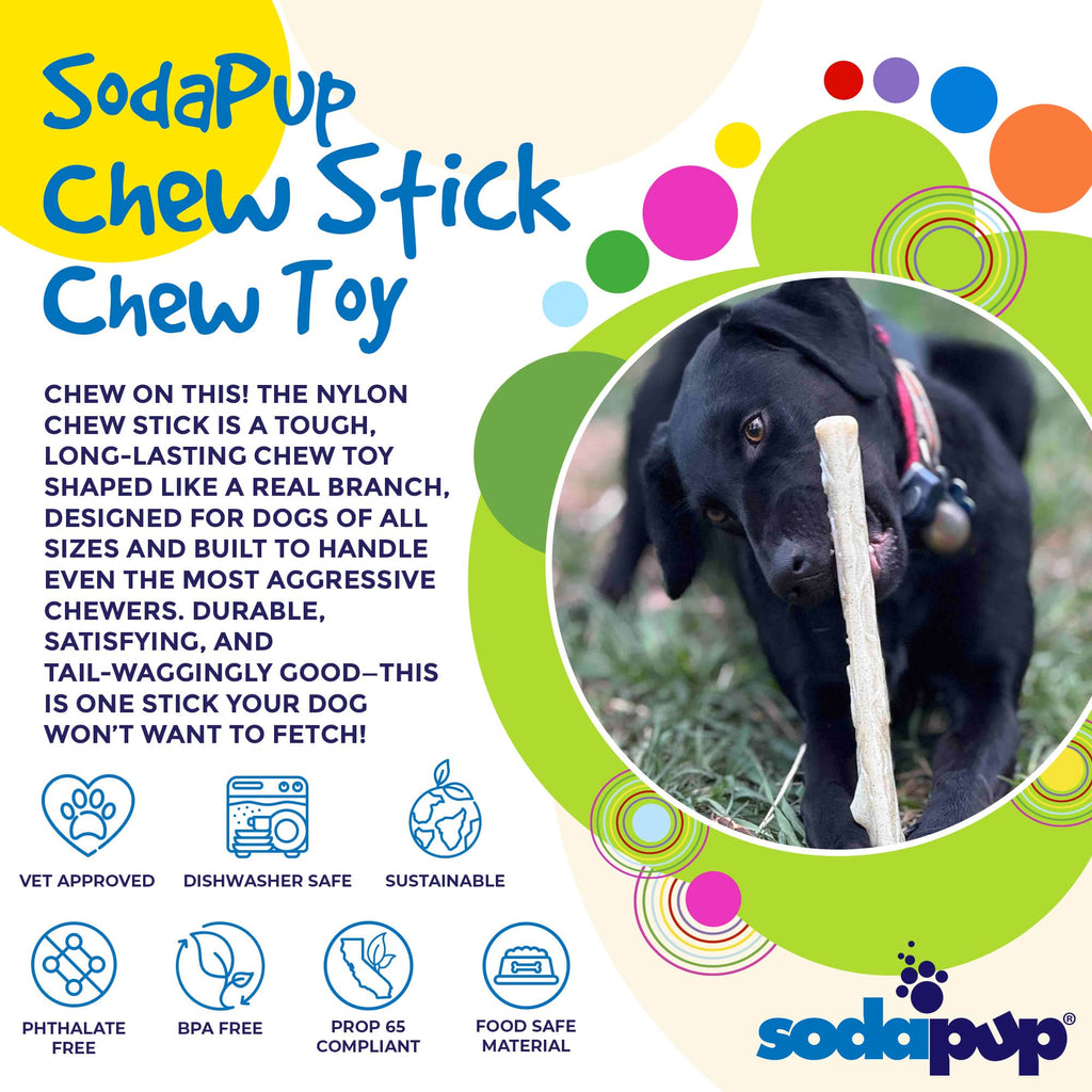 Durable Nylon Chew Stick for Power Chewers | Indestructible Dog Toy USA by SodaPup/True Dogs, LLC