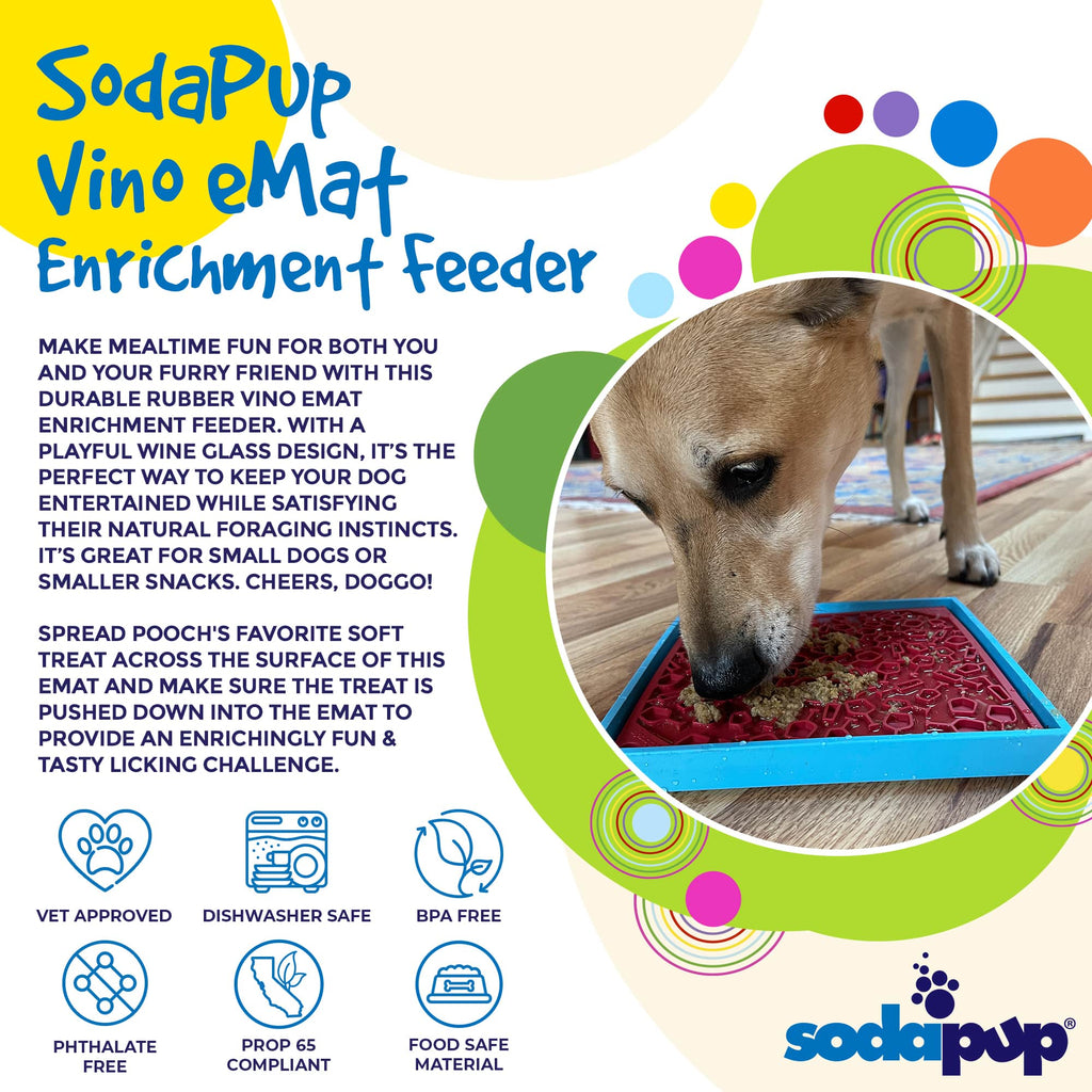 Vino Dog eMat - Enrichment Lick Mat For Dogs and Cats | Wine-Inspired Design| SodaPup by SodaPup/True Dogs, LLC