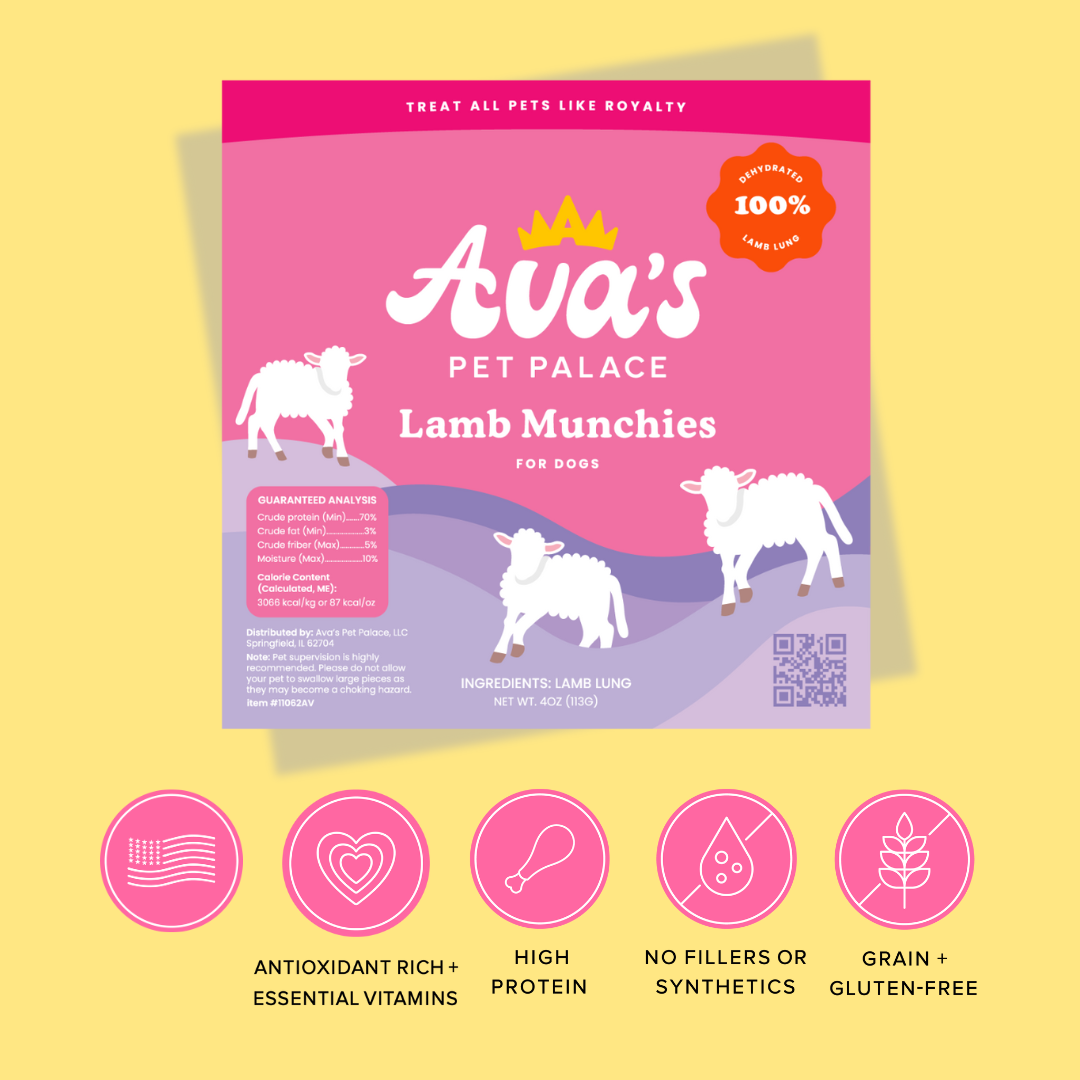 Lamb Dog Treats - Lamb Munchies by Ava's Pet Palace