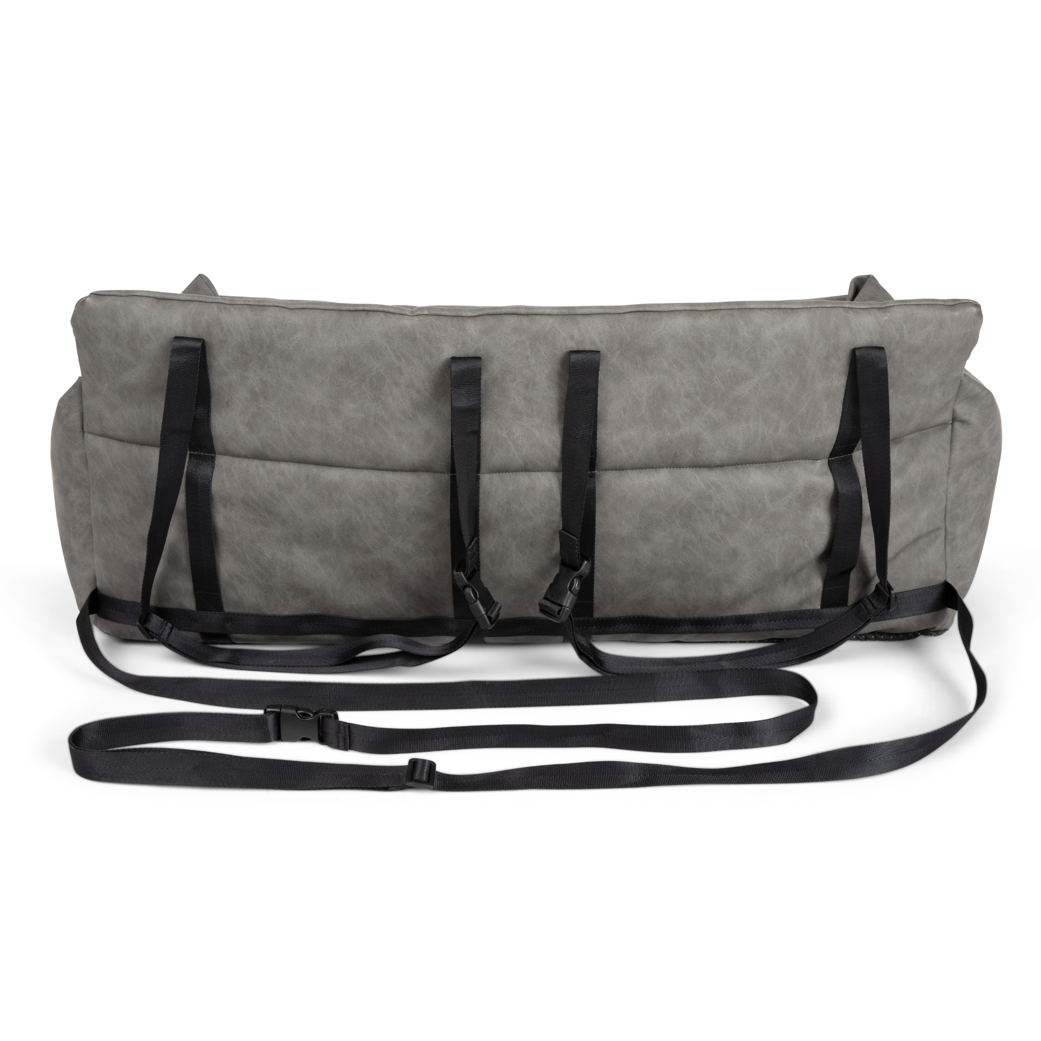 PupProtector™ Faux Leather Memory Foam Dog Car Bed - Slate Gray by Paw.com