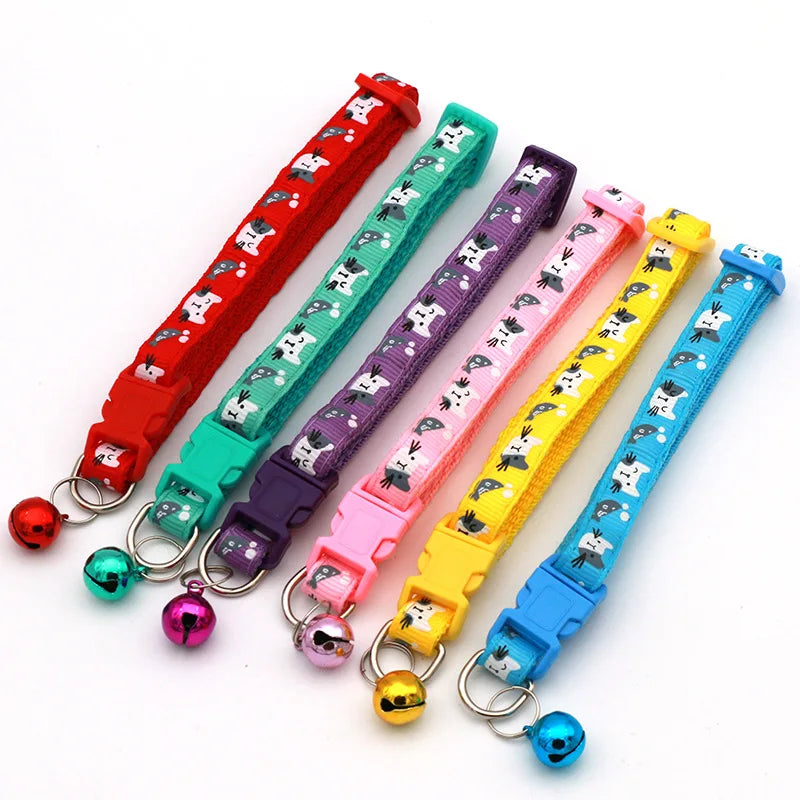 Colorful Cats Pattern Adjustable Collars by Love My Pet