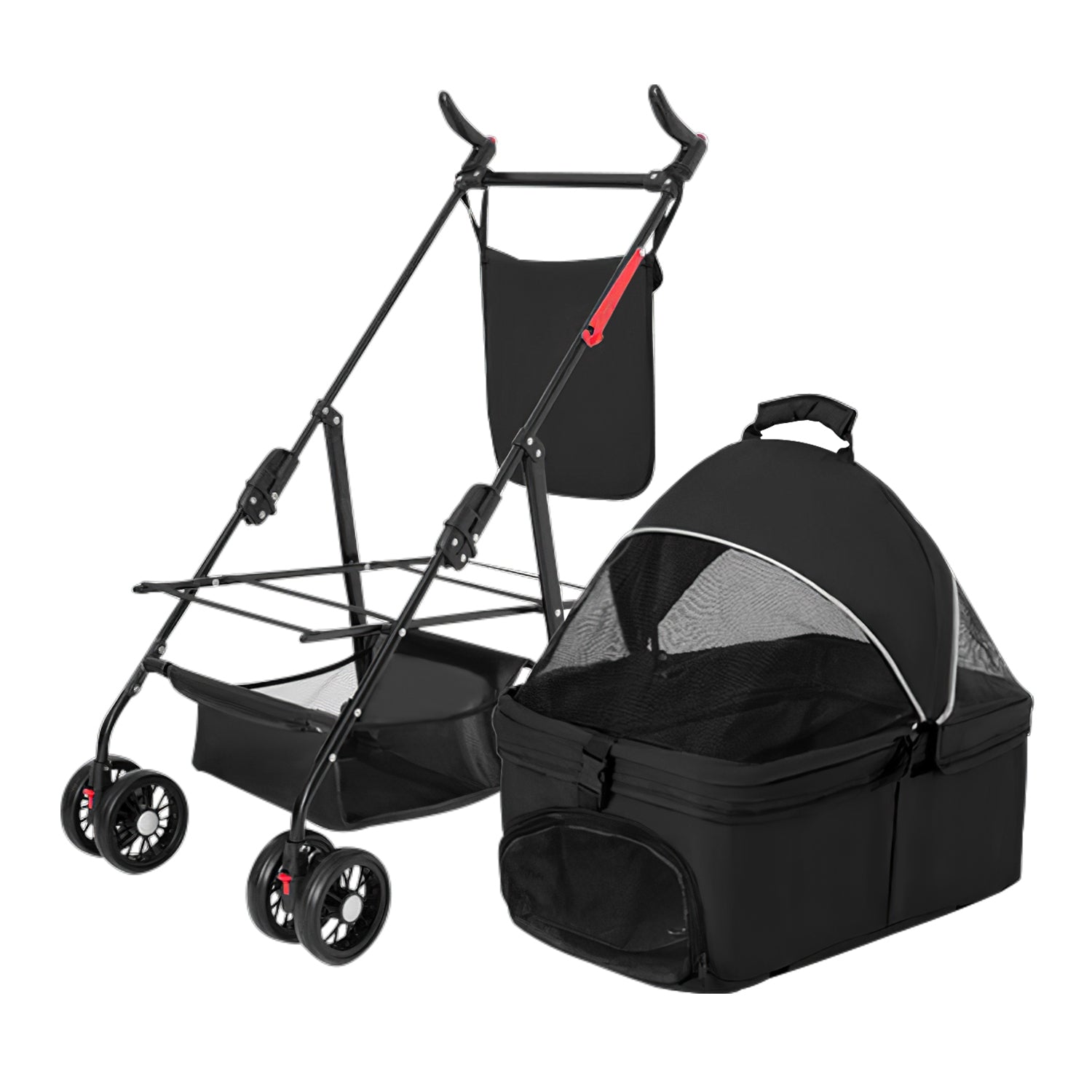 Pet Stroller Foldable Carrier by VetsPetStore
