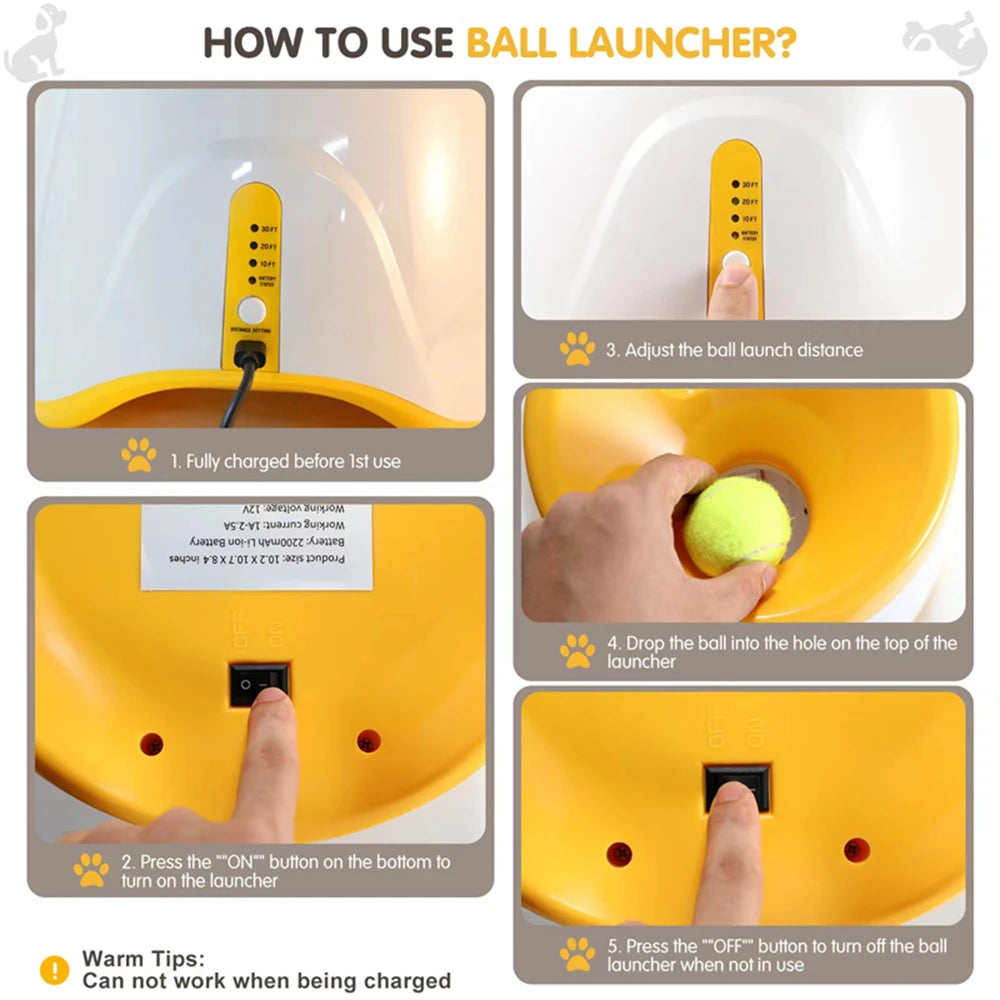 Automatic Tennis Ball Launcher by Love My Pet