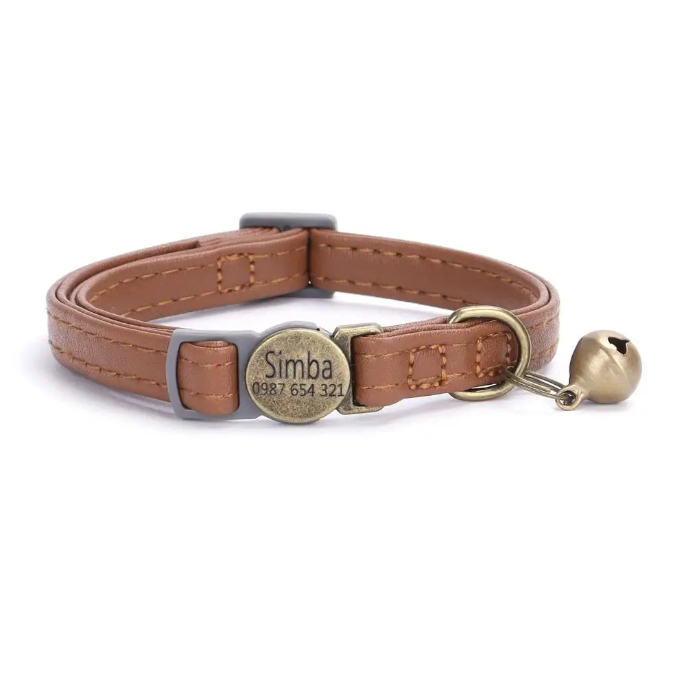 Anti-lost Pet Collars Leather