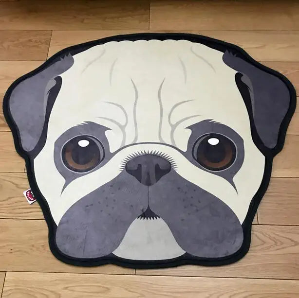 Thick Cartoon dog head shape Anti-Slip Rugs